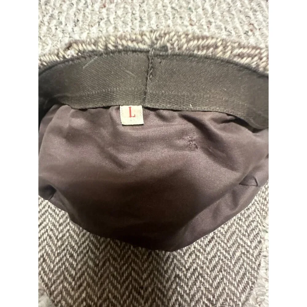 Vintage LL Bean Hanna Hats Donegal Tweed Flat Cap Ivy‎ Newsboy Ireland Brown